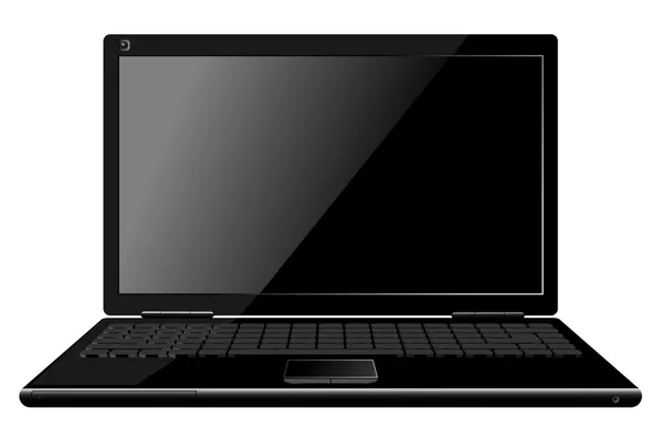 Nouvel ordinateur portable noir — Image vectorielle