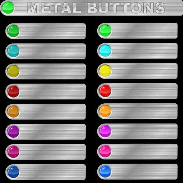 stock vector Metal buttons