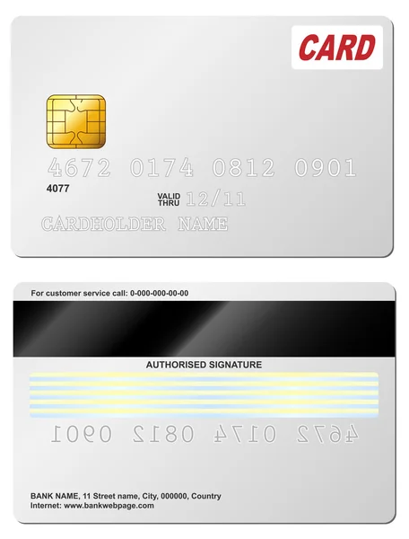 Cartão de crédito em branco — Vetor de Stock