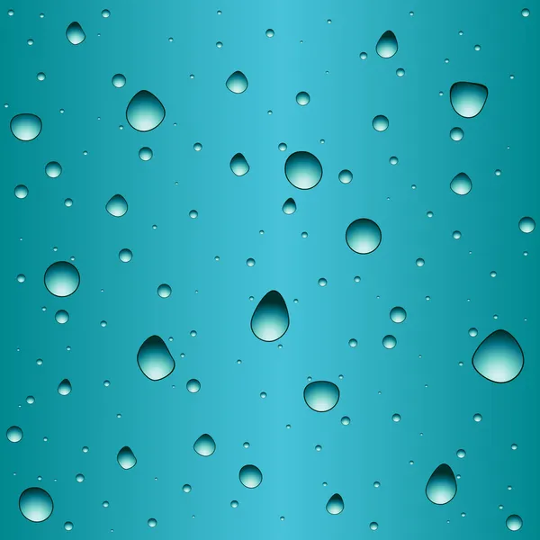 Kapky vody na okenní sklo — Stockový vektor