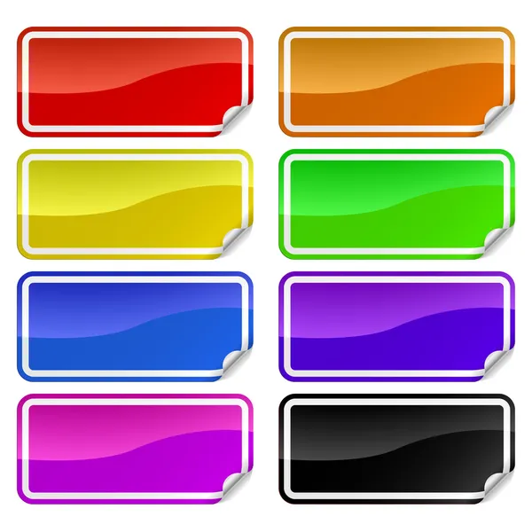 Kleurrijke promotionele stickers — Stockvector