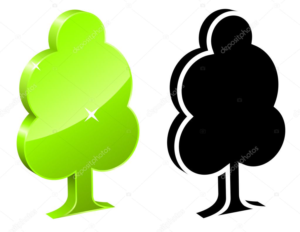 3D tree icon — Stock Vector © tuulijumala #2762647