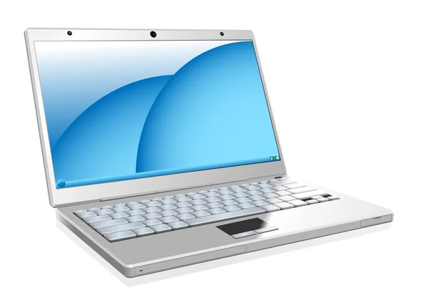 Weißer Laptop — Stockvektor
