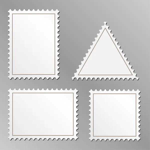 Selos postais em branco — Vetor de Stock