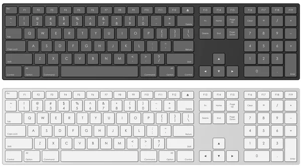 Plantilla de teclado vectorial — Vector de stock