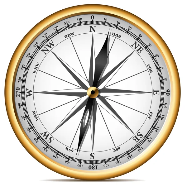 Golden compass — Stock Vector