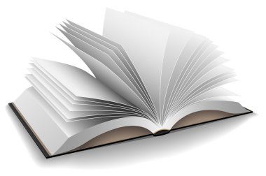 Opened book clipart