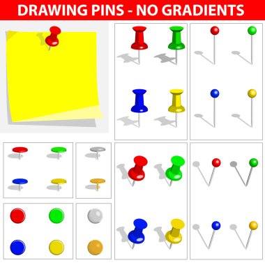 Push pins clipart