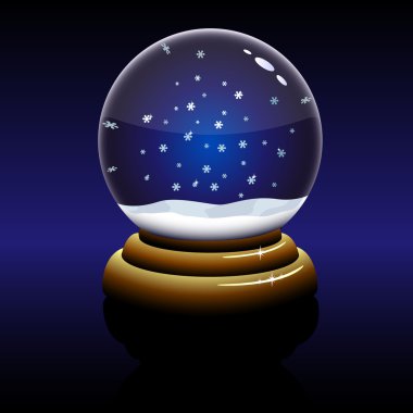 Christmas glass globe clipart