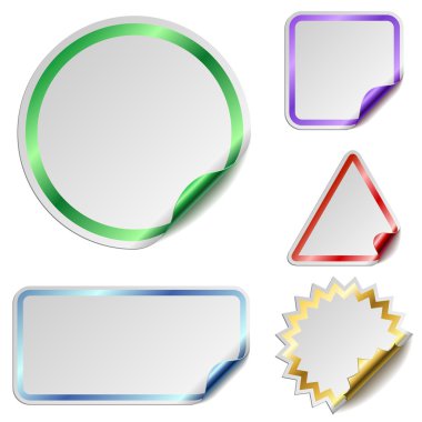 Blank stickers clipart