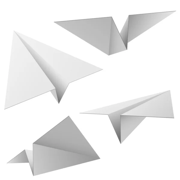 Papier vliegtuigen — Stockvector