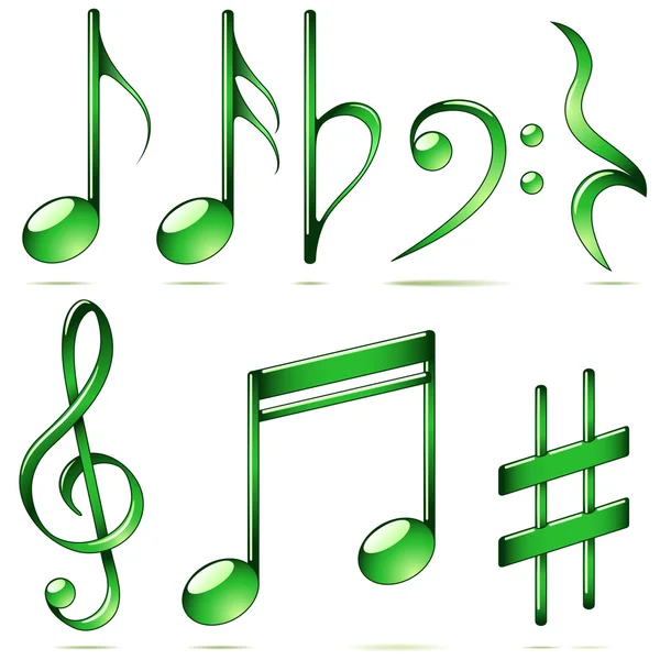 Music notation icons — Stock Vector