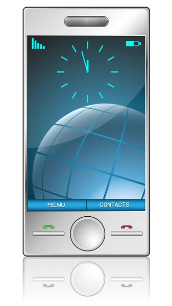 Teléfono celular metálico moderno — Vector de stock