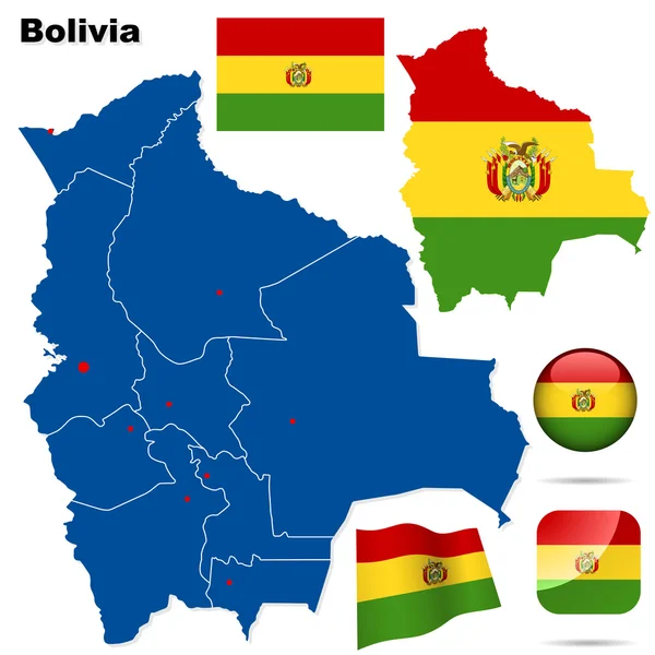 Bolivya vektör set. — Stok Vektör