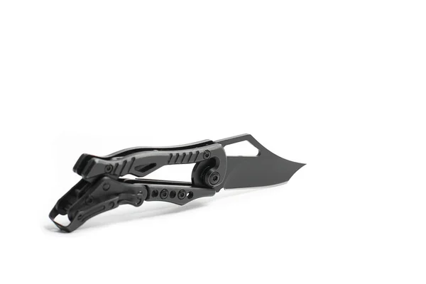 Czarny nóż taktyczny — Zdjęcie stockowe