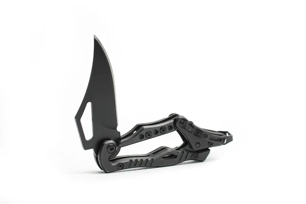 戦術的な黒のナイフ — ストック写真