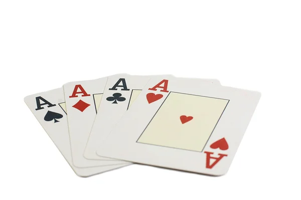 stock image Casino playing cards four aces