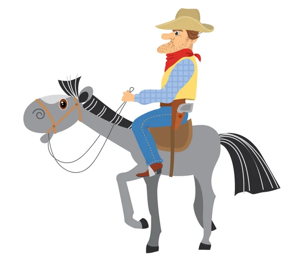 Cowboy och häst — Stockfoto
