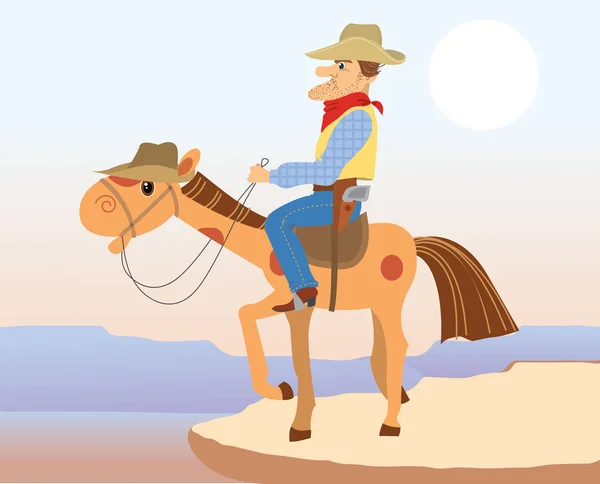 Cowboy és a ló — Stock Fotó