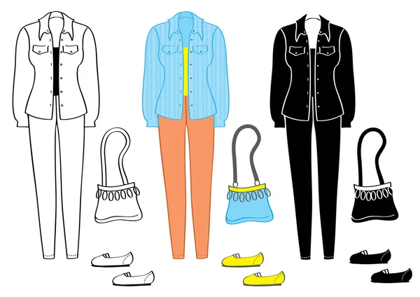 Mode kleding en accessoires voor VROU — Stockfoto