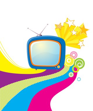 Television .Retro abstract clipart