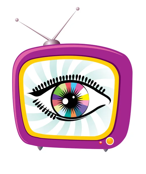 Television and eye — Stock Photo, Image