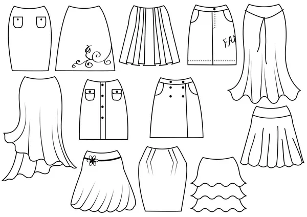 Skirts for women on white — Stock Photo, Image