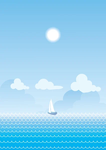 Vektor blaues Meer im sommer.nature — Stockfoto