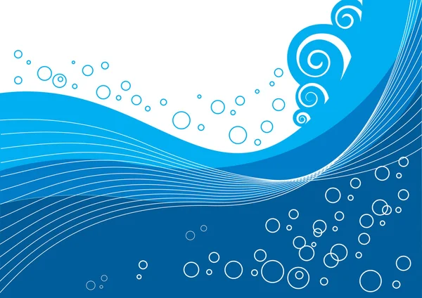 Векторная синяя абстрактная волна — стоковое фото