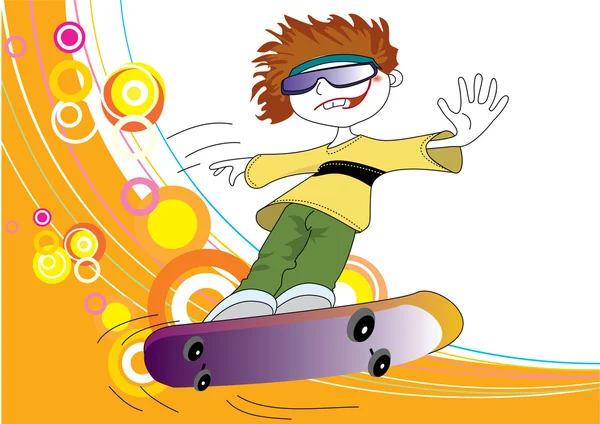 Tonåring och skate. — Stockfoto