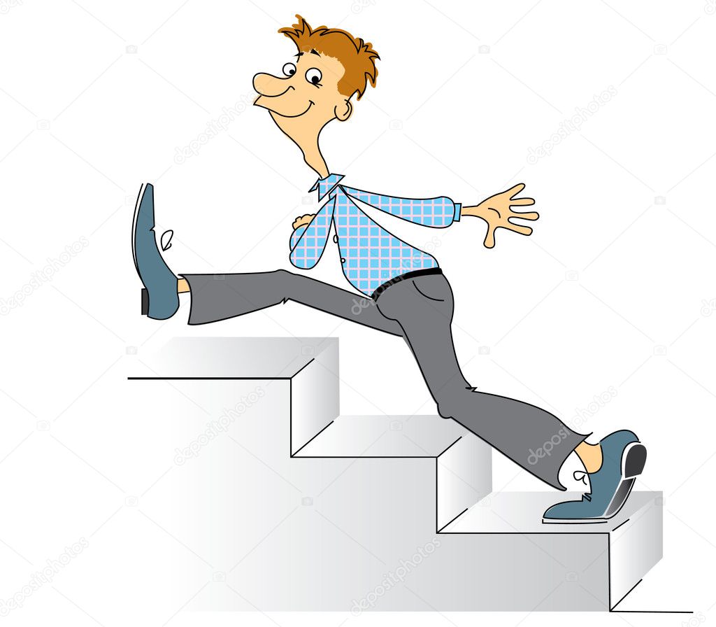 Man and stair