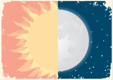 Güneş ve ay sembolü.