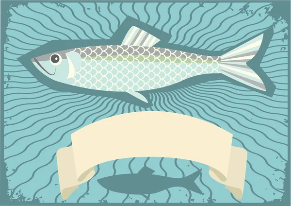 Риба плакат — стокове фото