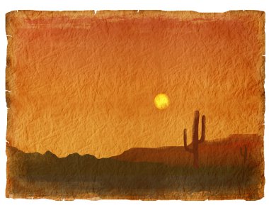 Old paper background.Western style clipart