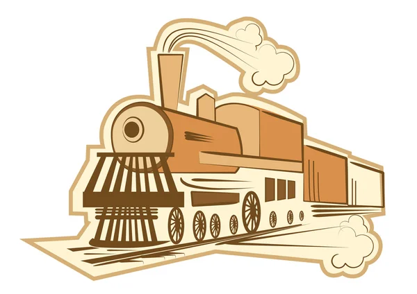Locomotive on white — Stock Photo, Image