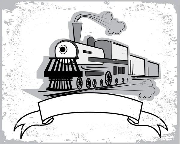 Locomotive.Retro style. — Stock Photo, Image