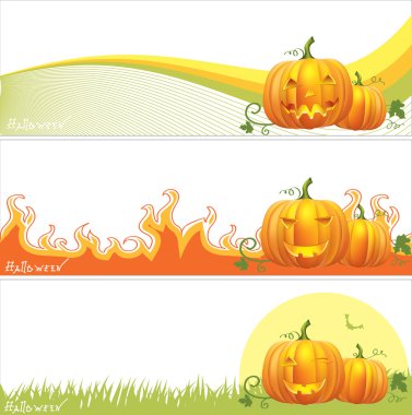 Halloween banners clipart