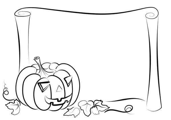 Vektor-Halloween-Hintergrund auf weißem Hintergrund. — Stockfoto