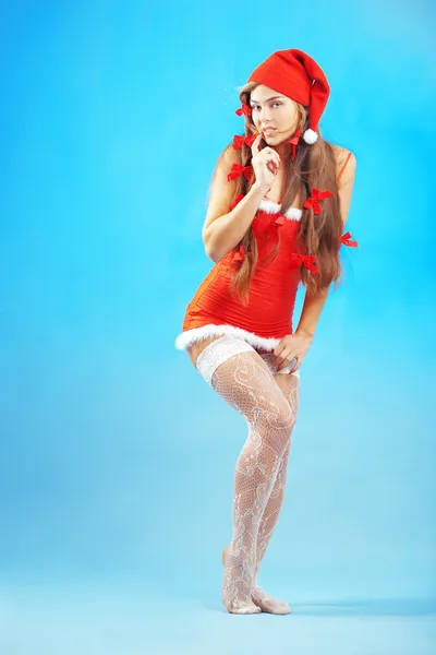 Sexy mrs. Santa — Stockfoto