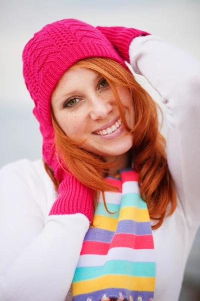 Sevimli kış kız — Stok fotoğraf