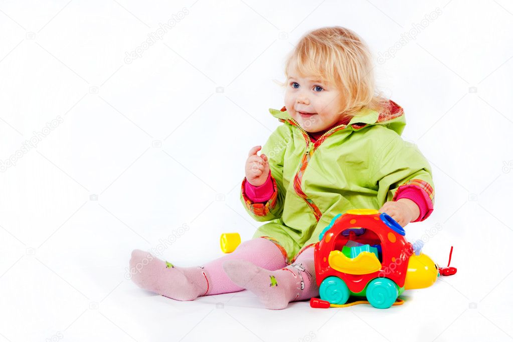 Baby with toy
