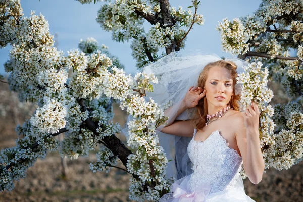 Retrato de novia de primavera —  Fotos de Stock