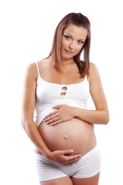 Beautiful pregnant female clipart