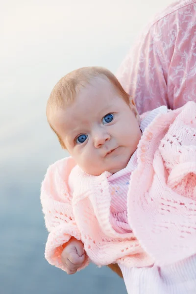 Blue eyed baby — Stockfoto