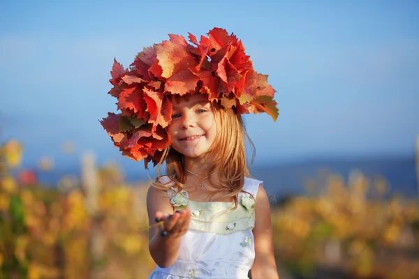 Kind in de herfst — Stockfoto