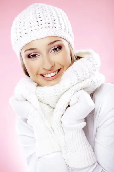 Mode vinter kvinna — Stockfoto