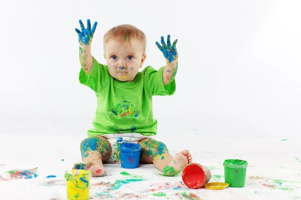 Pintor bebé — Fotografia de Stock