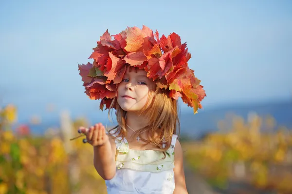 Dítě na podzim — Stock fotografie