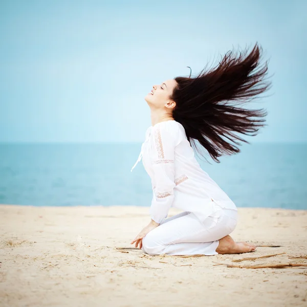 stock image Woman at beach