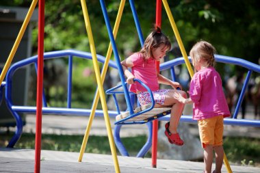 Children on playground clipart